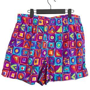 Vintage 90s Liz Sport bright colorful funky shorts XL